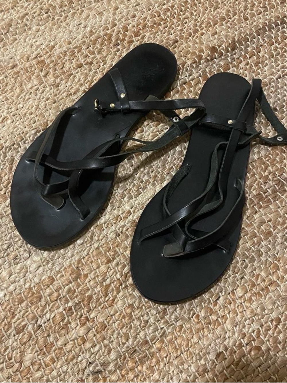 Ancient Greek Sandals Leather Flat Sandals